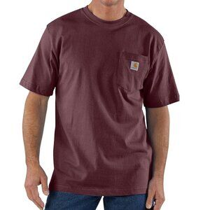 Carhartt • Men's Loose Fit Short-Sleeve Pocket T-Shirt • Size Large • Port Red